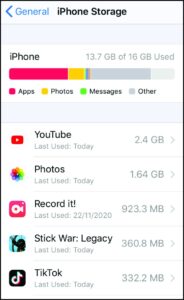 Check RAM Storage on iPhone