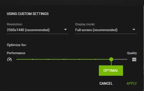 GeForce Experience Optimize Gaming 2