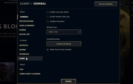 Making Changes in League of Legends