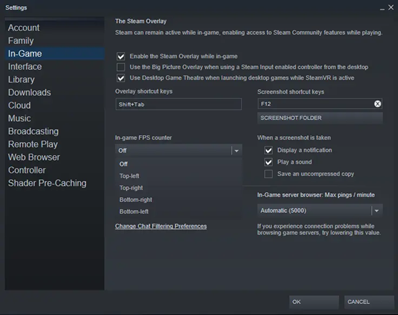 In-game Setting of Steam
